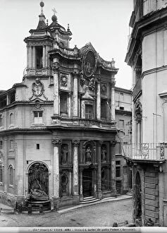 Images Dated 30th April 2009: Church of Santo Carlo at the Quattro Fontane, also called Santo Carlino, in Rome
