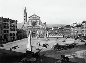 Images Dated 17th November 2008: The church of S.Maria Novella and the piazza by the same name in Florence