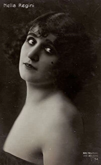 close italian opera singer nella regini postcard