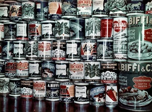 Images Dated 2nd February 2009: Close up on a series of canned foods company BIFFI (Formec Biffi)