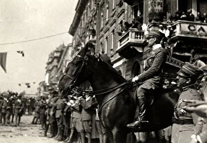 Images Dated 2nd December 2010: Close-up of an officer on horseback, during a military parade in a road of Fiume