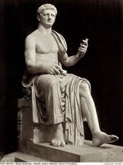 Images Dated 15th November 2011: Colossal marble statue of the Emperor Claudius, located at the National Archaeological Museum in