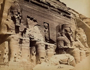 Images Dated 4th March 2010: Colossus of Ramses II on the right side of the Great Temple of Abu Simbel, Lower Nubia, Egypt