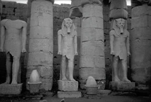 Images Dated 8th September 2011: Columns and sculptures in the Valley of the Kings, Thebes (ancient Luxor)