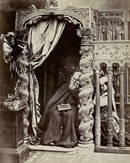Images Dated 23rd February 2012: The Confessional, priest hearing the confession of a young woman