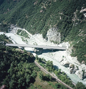 Images Dated 5th December 2007: Construction of the highway in Valle d'Aosta
