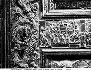 Images Dated 12th May 2010: The Council of Basel Ferrara and Florence, detail of Main door of St. Peter, bronze