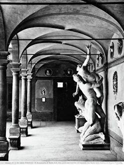 Images Dated 14th September 2010: Courtyard of the Academy of Fine Arts of Florence with the model of The Rape of the Sabines of