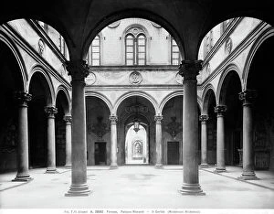 Florence Collection: Courtyard of Palazzo Medici-Riccardi, designed by Michelozzo di Bartolomeo (1396-1472), Florence