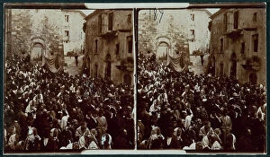 Images Dated 15th November 2011: Crowd of people taking part in a religious festival in a town in Abruzzo, Italy
