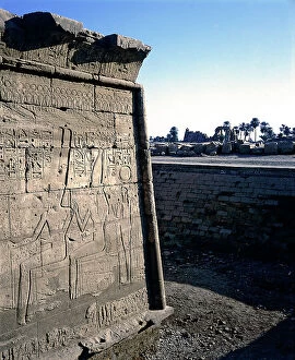 Images Dated 15th November 2011: Dandara. Reliefs on the walls of the temple depicting the birth of the sons of Pharaoh