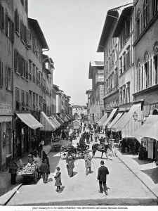 Florenz Drucke: Die Via del Corso