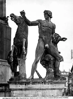 Images Dated 5th February 2010: Dioscuro, detail of the sculptural group representing Castor and Pollux with horses