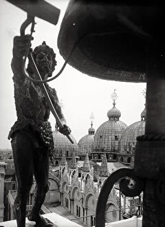 Images Dated 13th October 2009: The dome of the Basilica of San Marco seen from the top of the Clock Tower, Venice