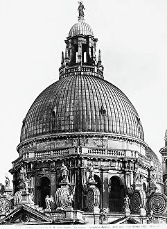 Images Dated 27th December 2012: Detail of the dome of the Church of Santa Maria della Salute, in Venice