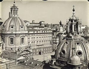 Images Dated 3rd May 2011: The two domes of the Church of S. Maria di Loreto and Ss. Nome di Maria, Rome