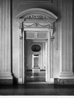 Images Dated 29th September 2009: Door to the Salone delle feste in the villa di Poggio Imperiale, Florence