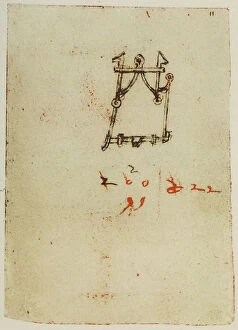 Images Dated 13th October 2009: Drawing from the Codex Forster II, c.11r, by Leonardo da Vinci
