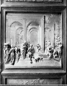 Images Dated 4th February 2011: Detail of the eastern door of the Baptistery of San Giovanni in Florence realized by Ghiberti
