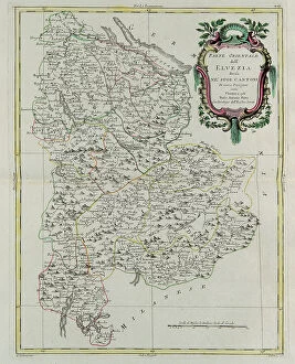 Images Dated 18th May 2010: Eastern part of Helvetia divided into its Cantons, engraving by G