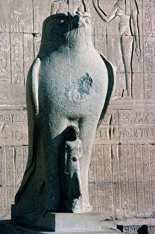 Images Dated 26th October 2011: Edfu is the best preserved temple in Egypt dedicated to Horus (Falcon God)