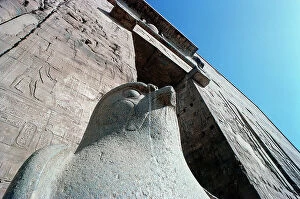 Images Dated 26th October 2011: Edfu is the best preserved temple in Egypt dedicated to Horus (Falcon God)