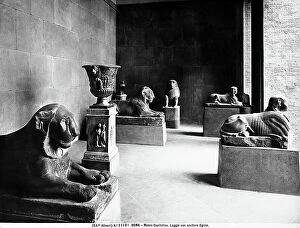 Images Dated 23rd December 2010: Egyptian sculpters located in the Gallery of the Capitolian Museum, Rome