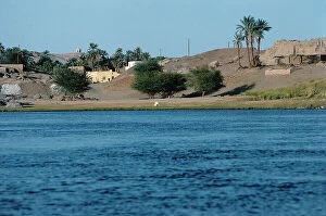 Images Dated 25th October 2011: Elephanta Island Aswan Pharaonic temples and the ruins of the town seen from the water