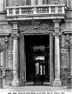 Images Dated 25th February 2011: The entrance portal of Palazzo Madama, Rome