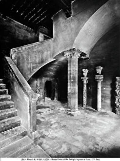 Images Dated 20th April 2012: The entrance with a staircase of the Villa of Paolo Guinigi (today National Museum), Lucca