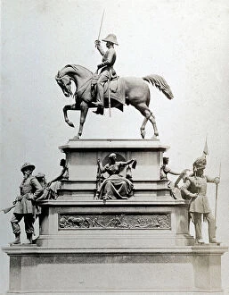 Images Dated 5th September 2011: The equestrian monument to Charles Albert in Piazza Carlo Alberto in Turin