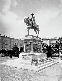 Images Dated 28th November 2011: Equestrian monument to King Carlo Alberto, work by Raffaele Romanelli. Rome