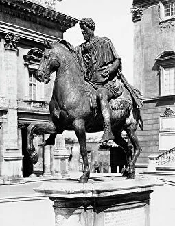 Images Dated 22nd December 2010: Equestrian statue of Marcus Aurelius, Campidoglio Square, Rome