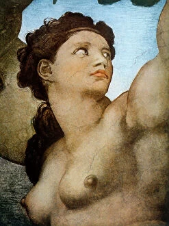 Images Dated 18th February 2011: Eve; detail of Original Sin, part of the Stories of Genesis. Fresco by Michelangelo