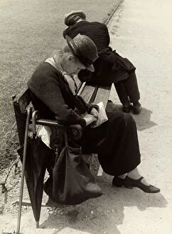 Images Dated 2nd December 2010: 'Events in life'. An elderly couple is photographed sleeping on a bench
