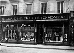 Images Dated 17th June 2011: Exterior and shop windows of the Fabbriche Telerie E. Frette shop, Trieste