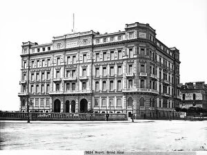 Images Dated 31st August 2011: Faade and lateral view of the Grand Hotel of Naples