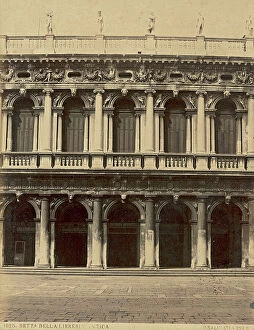 Images Dated 30th September 2010: Detail of the faade of the Marciana National Library, Venice