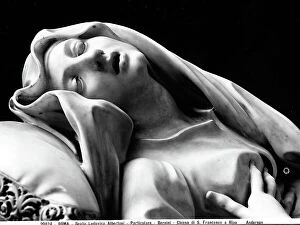 Images Dated 28th May 2008: Detail of a face in ecstasy on the monument to Beata Ludovica Albertoni done by Gian Lorenzo