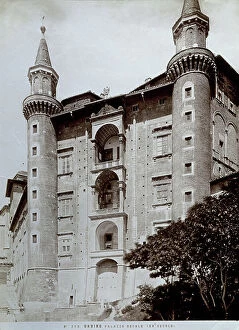 Images Dated 20th December 2010: The fascinating Torricini facade of the Palazzo Ducale in Urbino, by Luciano Laurana