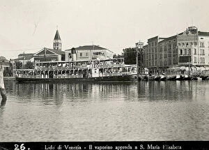 Images Dated 7th April 2010: Ferry landing at Santa Maria Elisabetta, Lido of Venice