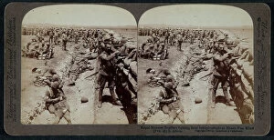 Images Dated 15th November 2011: Fight scene in South Africa. Stereoscopic photography