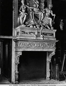 Images Dated 26th May 2010: Fireplace, marble, Lombardo Pietro (1434 ca.-1515), Sala Erizo, National Archaeological Museum