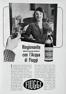 Images Dated 11th October 2011: Fiuggi Water Publicity, photography taken from the magazine 'L'Illustrazione Italiana' of april 1956
