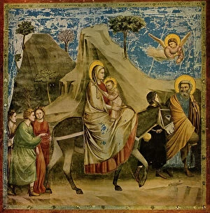 Images Dated 3rd March 2011: The Flight into Egypt, fresco, Giotto (Giotto di Bondone) (ca. 1267 - 1337), Scrovegni Chapel, Padua