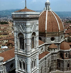 Images Dated 6th October 2006: Florence: cupola of the Duomo and the bell-tower by Giotto