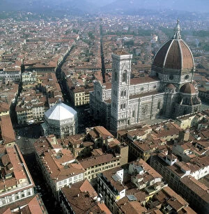 Images Dated 6th October 2006: Florence: the Duomo, the bell-tower by Giotto and the Baptistry