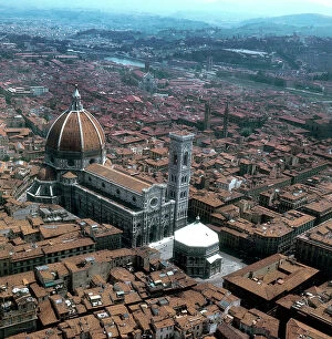 Images Dated 28th August 2009: Florence, panorama with the Duomo and the Baptistry