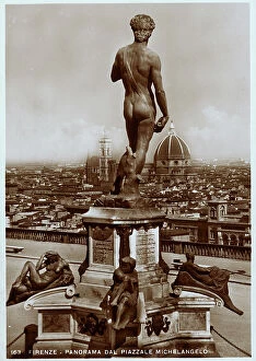 Images Dated 28th April 2011: Florence, view from Piazzale Michelangelo, postcard