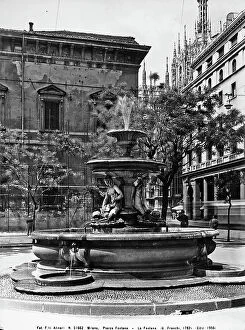 Images Dated 12th April 2012: The fountain in Piazza Fontana, Milan. Sculpture by Giuseppe Franchi